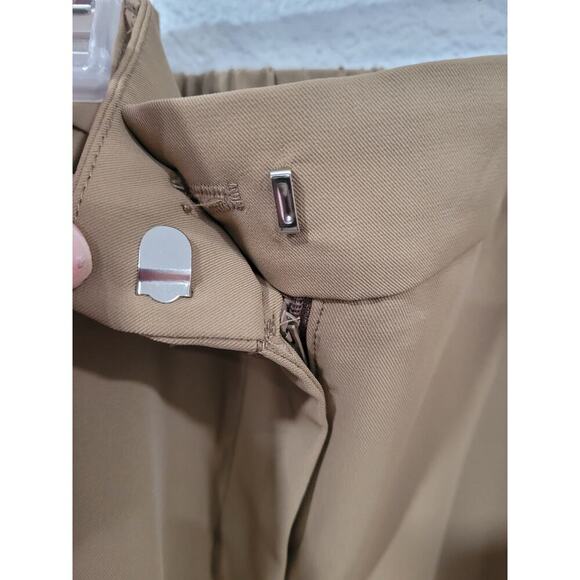 Women's Solid Wide Leg Khaki Pants Loose Long Trousers size Large #5 - Picture 3 of 5